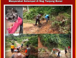 Kapolsek Lintau Buo Utara Pimpin Personil Membantu Masyarakat di lokasi Longsor