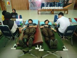 Berikan Kontribusi positif bagi Masyarakat Kota Solok, Peserta Latsitardanus XLIII di Sumbar Gelar Donor Darah
