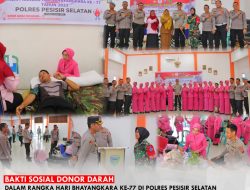 Bersama peserta Latsitardanus XLIII, Polres Pessel dan Bhayangkari gelar Donor Darah dalam rangka Hari Bhayangkara ke 77