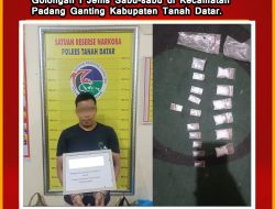Tim Tarantula Satresnarkoba Polres Tanah Datar Berhasil Amankan 18 Paket Sabu dari Seorang Laki-laki di Padang Ganting