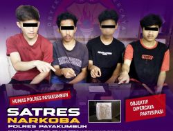 Transaksi Ganja, Empat Orang Diringkus Polisi, Satu Orang Masih Dibawah Umur