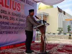 Selesai Dibangun, Masjid H. Alius Diresmikan Irwasum Polri