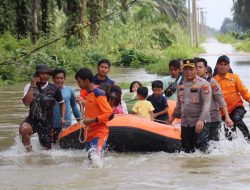 Tanggap Bencana, Kapolres Pasaman Barat Pimpin Langsung Evakuasi Korban Banjir Di Empat Kecamatan