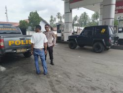 Kapolsek Pasaman Datangi Sejumlah SPBU Guna Mengawasi Penyaluran BBM Bersubsidi