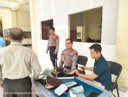 Pastikan Proses Pengamanan Tahapan Pemilu Lancar, Personil Satgas OMB Singgalang Lakukan Pemeriksaan Cek Kesehatan Rutin