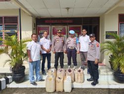 Operasi Pekat Singgalang 2023, Polsek Sitiung Gagalkan Penjualan Minuman Keras Tanpa Izin