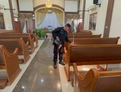 Berikan Rasa Aman saat Malam Misa Natal, Polda Sumbar lakukan Sterilisasi Gereja