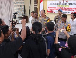 Pimpin Press Release Akhir Tahun 2023, Kapolres Agam Harapkan Insan Pers Solid dan Bersinergi