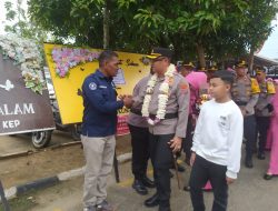 Polres Dharmasraya Gelar Upacara Farewell and Welcome Parade Kapolres