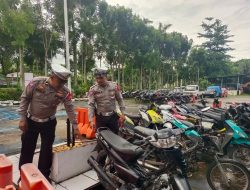 Satlantas Polres Agam Jaring Puluhan Sepeda Motor Berknalpot Brong