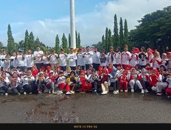 Sosialisasi Pemilu 2024, Kapolres Dharmasraya dan Bhayangkari Ikuti Senam Sehat Bersama Forkopimda dan KPU