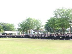 Polda Sumbar Gelar Apel Pengecekan Kesiapan Personel dan Simulasi Pengamanan TPS Pemilu 2024