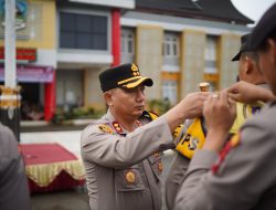 Kapolres Dharmasraya Pimpin Apel Serpas Personil Polri untuk Pengamanan Pemilu 2024