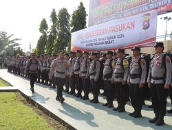 Polres Pasaman Barat Gelar Apel Pergeseran Pasukan Pengamanan TPS Pemilu 2024