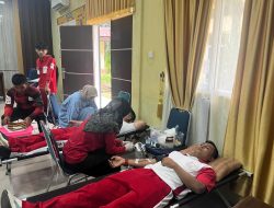 Bantu Penuhi Kebutuhan Darah Bulan Ramadhan, Polres Dharmasraya Gelar Donor Darah