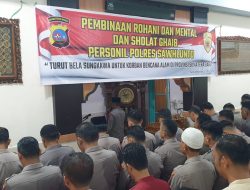 Polres Sawahlunto Gelar Sholat Ghaib Dan Doa Bersama Untuk Korban Bencana Alam Di Wilayah Sumbar