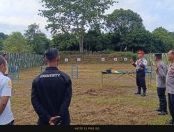 Sertifikasi Menembak Personil Sebagai Syarat Pemegang Senpi, Polres Dharmasraya gelar Latihan