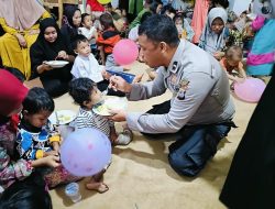 Jumat Berkah, Aipda Dian Wihendro kembali Peduli kepada Anak Stunting
