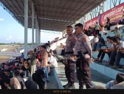Kapolres Dharmasraya Pimpin Pengamanan Final Turnamen Sepakbola Sutan Riska Cup II Se-Sumatera Barat