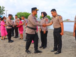 Pimpin Upacara Korp Raport Polres Nagekeo, Kapolres Nagekeo : Kenaikan Pangkat merupakan penghargaan pimpinan Polri terhadap personil Polri