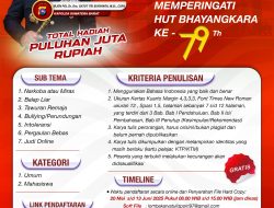 Sambut Hari Bhayangkara ke-79, Polda Sumbar Gelar Lomba Karya Tulis Kapolda Cup 2025