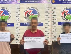 Ungkap Kasus Tindak Pidana Narkotika, Tiga Orang Tersangka Diringkus Sat Narkoba Payakumbuh